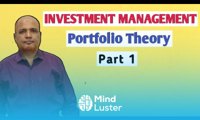 Investment Management II Portfolio Theory II Part 1