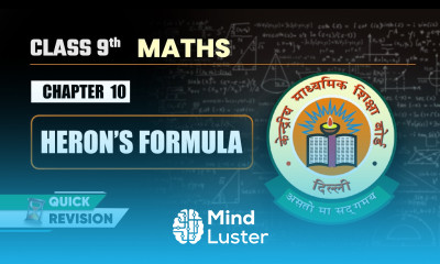 Heron s Formula Quick Revision Class 9 Maths Chapter 10 CBSE 2025 26