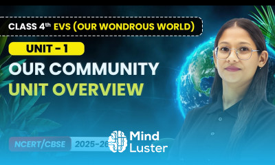 Our Community Unit Overview Class 4th EVS Our Wondrous World Unit 1 CBSE 2025 26