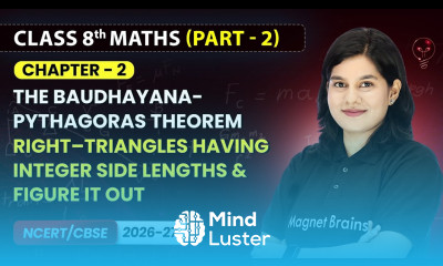 Right–Triangles Having Integer Side Lengths Figure it Out Class 8th Maths Part 2 Ch 2 CBSE