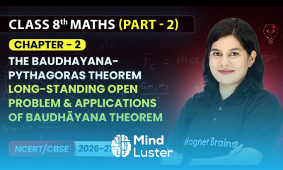 Long Standing Open Problem Applications of Baudhāyana Theorem Class 8th Maths Part 2 Ch 2