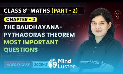 The Baudhayana Pythagoras Theorem Most Important Questions Class 8th Maths Part 2 Ch 2