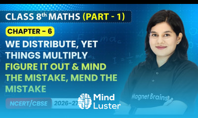 Figure it Out Mind the Mistake Mend the Mistake Class 8 Maths Part 1 Ch 6 CBSE 2026 27