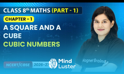 Cubic Numbers A Square and A Cube I Class 8th Maths Part 1 Chapter 1 CBSE 2026 27
