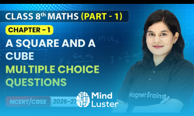 A Square and A Cube Multiple Choice Questions I Class 8th Maths Part 1 Ch 1 CBSE 2026 27