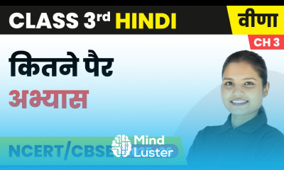Kitne pair कितने पैर अभ्यास Class 3rd Chapter 3 Hindi Veena CBSE 2025 26