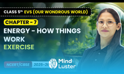 Energy How things Work Exercise Class 5 EVS Our Wondrous World Ch 7 CBSE