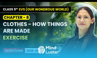 Clothes How Things are Made Exercise Class 5 EVS Our Wondrous World Ch 8 CBSE 2025 26