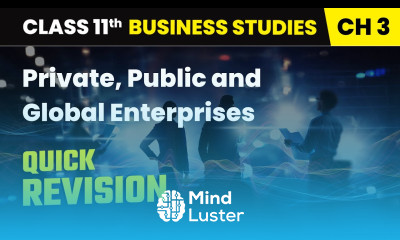Private Public and Global Enterprises Quick Revision Class 11 Business Studies Ch 3 CBSE