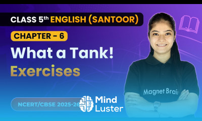 What a Tank Exercises Class 5th Chapter 6 English Santoor CBSE 2025 26