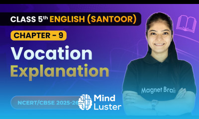 Vocation Explanation Class 5th Chapter 9 English Santoor CBSE 2025 26