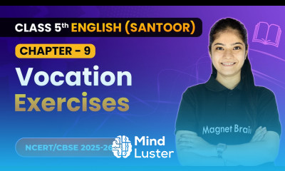 Vocation Exercises Class 5th Chapter 9 English Santoor CBSE 2025 26