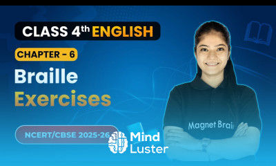 Braille Exercises Chapter 6 Class 4th English Santoor CBSE 2025 26