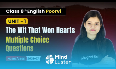 The Wit That Won Hearts Multiple Choice Questions Class 8 English Poorvi Unit 1 CBSE 2026 27