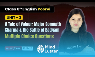 A Tale of Valour Multiple Choice Questions Class 8th English Poorvi Unit 2 CBSE 2026 27
