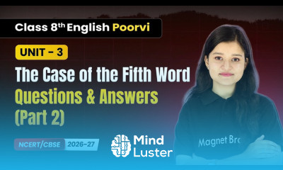 The Case of the Fifth Word Questions Answers Part 2 Class 8th English Poorvi Unit 3
