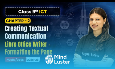 Libre Office Writer Formatting the Page Chapter 2 Class 9th ICT CBSE 2025 26
