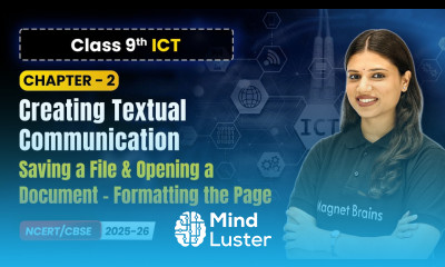 Libre Office Writer Saving a File and Opening a Document Formatting the Page Ch 2 Class 9 ICT