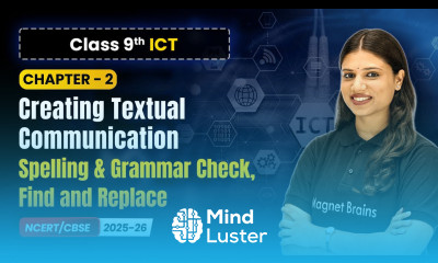 Libre Office Writer Spelling and Grammar Check Find and Replace Ch 2 Class 9 ICT CBSE 2025