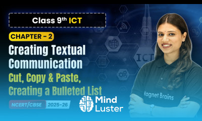 Libre Office Writer Cut Copy and Paste Creating a Bulleted List Ch 2 Class 9 ICT CBSE 2025