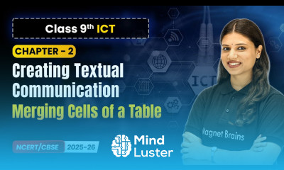 Libre Office Writer Merging Cells of a Table Chapter 2 Class 9 ICT CBSE 2025 26
