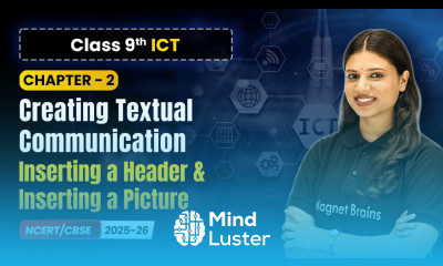 Libre Office Writer Inserting a Header Inserting a Picture Ch 2 Class 9 ICT CBSE 2025 26