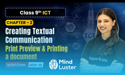 Libre Office Writer Print Preview and Printing a document Ch 2 Class 9 ICT CBSE 2025 26