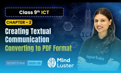 Libre Office Writer Converting to PDF Format Ch 2 Class 9 ICT CBSE 2025 26