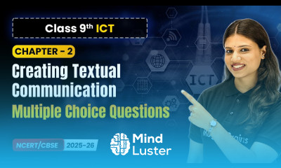 Creating Textual Communication Multiple Choice Questions Ch 2 Class 9th ICT CBSE 2025 26
