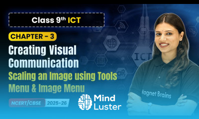 Scaling an Image using Tools Menu Image Menu Creating Visual Communication Ch 3 Class 9 ICT