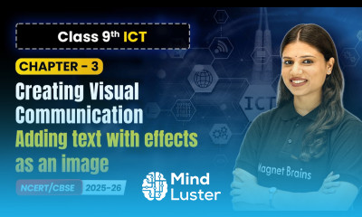 Adding text with effects as an image Creating Visual Communication Ch 3 Class 9 ICT CBSE