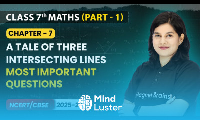 A Tale of Three Intersecting Lines Most Important Questions Class 7 Maths Part 1 Ch 7 CBSE