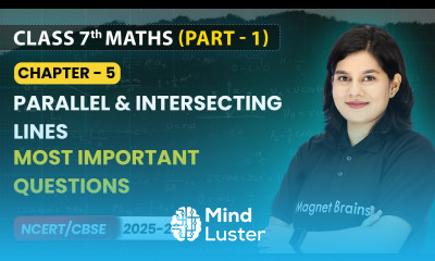 Parallel and Intersecting Lines Most Important Questions Class 7 Maths Part 1 Ch 5 CBSE 2025