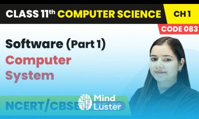 Software Part 1 Computer System Class 11 Computer Science Chapter 1 CBSE 2025 26