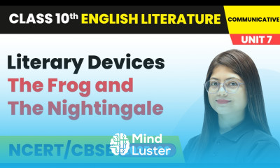Literary Devices The Frog and The Nightingale Class 10 English Chapter 7 CBSE 2025 26