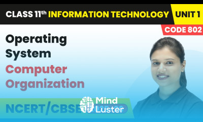 Operating System Computer Organization Class 11 IT Unit 1 Code 802 Part B CBSE 2025 26