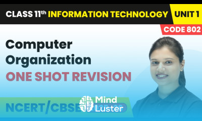 Computer Organization One Shot Revision Class 11 Information Technology Unit 1 Code 802 Part B