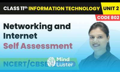 Networking and Internet Self Assessment Class 11 IT Unit 2 Code 802 Part B CBSE 2025 26