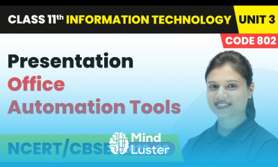 Presentation Office Automation Tools Class 11 IT Unit 3 Code 802 Part B CBSE 2025 26