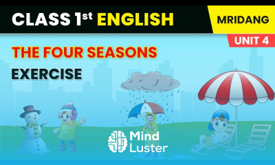 The Four Seasons Exercise Seasons Class 1 English Chapter 8 Mridang Book
