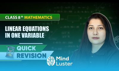 Linear Equations in One Variable Quick Revision Class 8 Mathematics Chapter 2 CBSE 2024 25