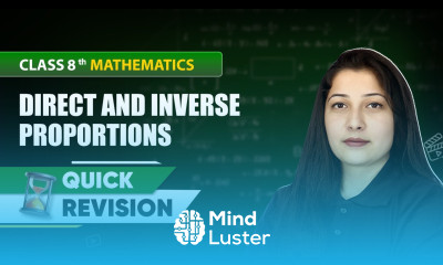 Direct and Inverse Proportions Quick Revision Class 8 Mathematics Chapter 11 CBSE 2024 25