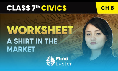 A Shirt in the Market Worksheet Class 7 Civics Chapter 8 CBSE 2024 25