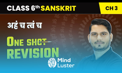 Aham Cha Tvam Cha अहं च त्वं च One Shot Revision Class 6 Sanskrit Chapter 3 CBSE 2025 26
