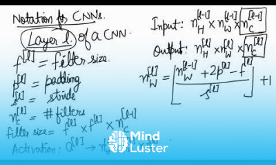 Notations for a CNN in Hindi