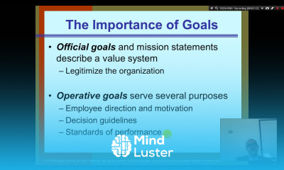 Organization Theory and Design Chapter 5 Part 2 Goal setting