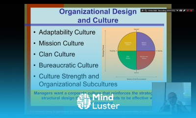 Organization Theory and Design Chapter 7 Part 3 Organization Culture Types of Cultures