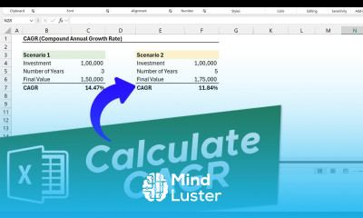 Excel formula for Compound Annual Growth Rate CAGR