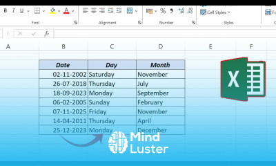 How to find the Day Name from Date Excel Formula