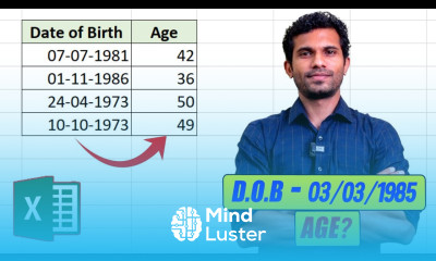Calculate Age from Date of Birth Excel formula